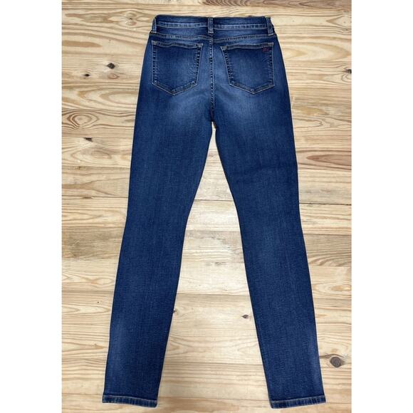 Miss Me Vintage Womens Size 27 Skinny Jeans Distressed Patched Dark Blue Stretch - Picture 2 of 7